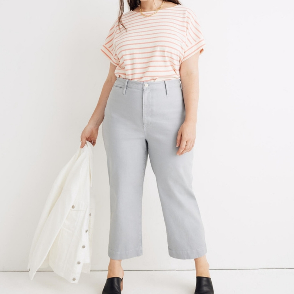 Madewell Curvy Slim Emmett Wide-Leg Crop Pants